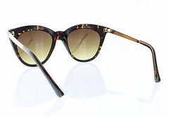 Tortoise Gold Cateye Women Sunglasses 100% V400