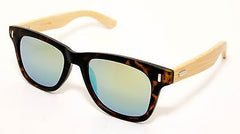 Bamboo Mirror Lens Sunglasses-Unisex Wood(Legs),Plastic(Front Frame)100%_ UV400