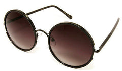 Indie Style Round Black Sunglasses 100%UV400