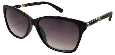 Urban Style Sunglass Fashion Women.Black.Gold Deco-temple.100% UV400