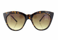 Tortoise Gold Cateye Women Sunglasses 100% V400