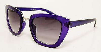 Purple  Retro Horned Rim Vintage Sunglasses. 100% UV400