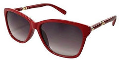 Urban Style Sunglass Fashion Women. Red. Gold Deco-temple.100% UV400