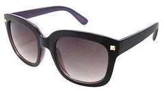 Square Wayfarer Black Purple Sunglasses  100% UV400 (Free Pouch)