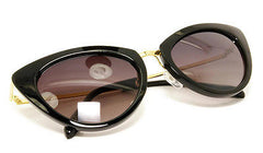 Cat-eye Acetate Black Women Sunglasses. Black 100% UV400