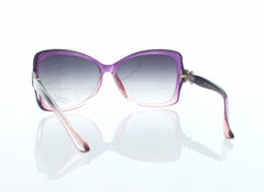 Purple Side Bow Design Modern Butterfly Women Sunglasses.100% UV400