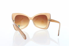 Golden Beige Butterfly Women Sunglasses. 100% UV400