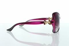 Violet Side Bow Design Modern Butterfly Women Sunglasses.100% UV400